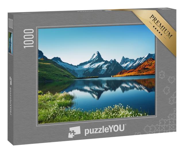 Puzzle 1000 Teile „Sonnenuntergang an der Berner Bergkette in den Schweizer Alpen“