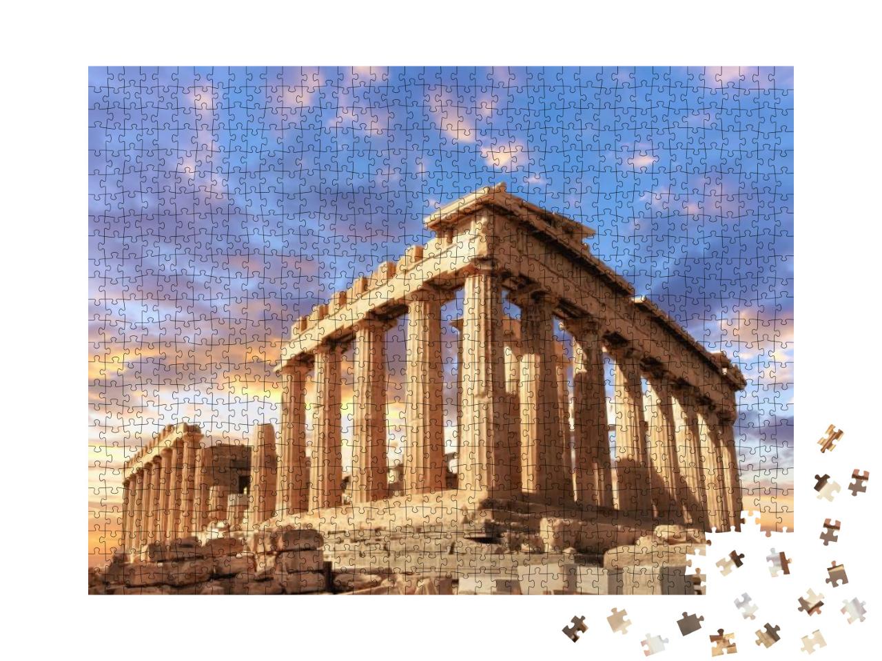 Puzzle 1000 Teile „Atemberaubender Parthenon-Tempel, Athen, Griechenland“