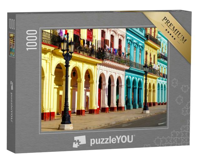 Puzzle 1000 Teile „Farbenfrohe Kolonialbauten in Alt-Havanna“