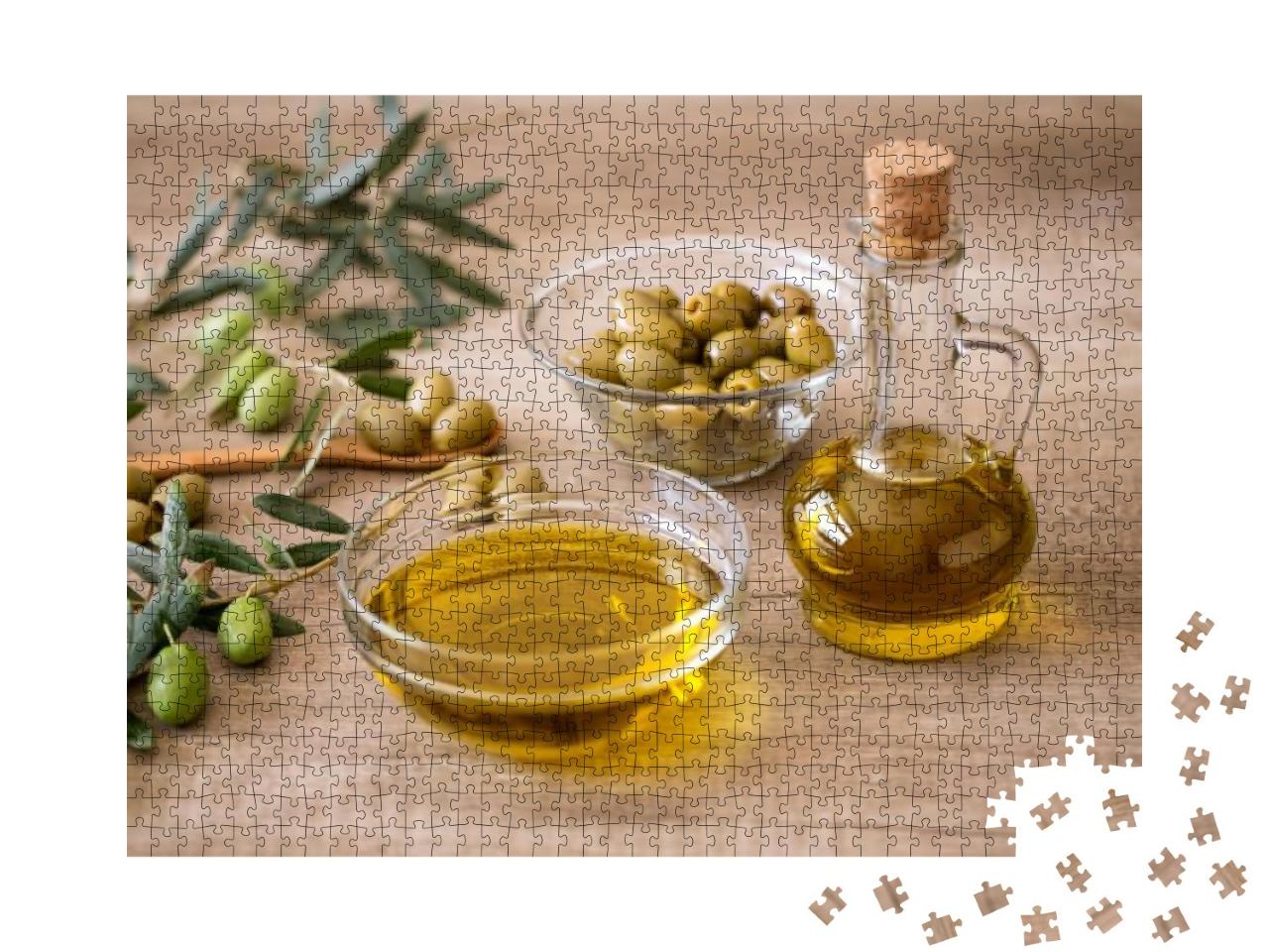 Puzzle 1000 Teile „Natives, gesundes Olivenöl extra“