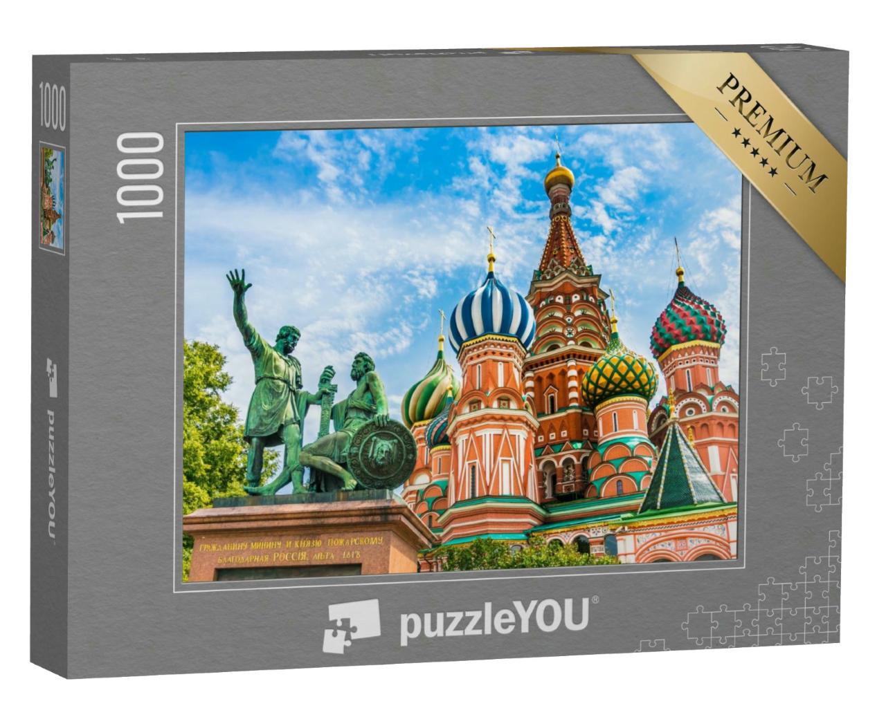 Puzzle 1000 Teile „St. Basils Kathedrale auf dem Roten Platz in Moskau, Russland“