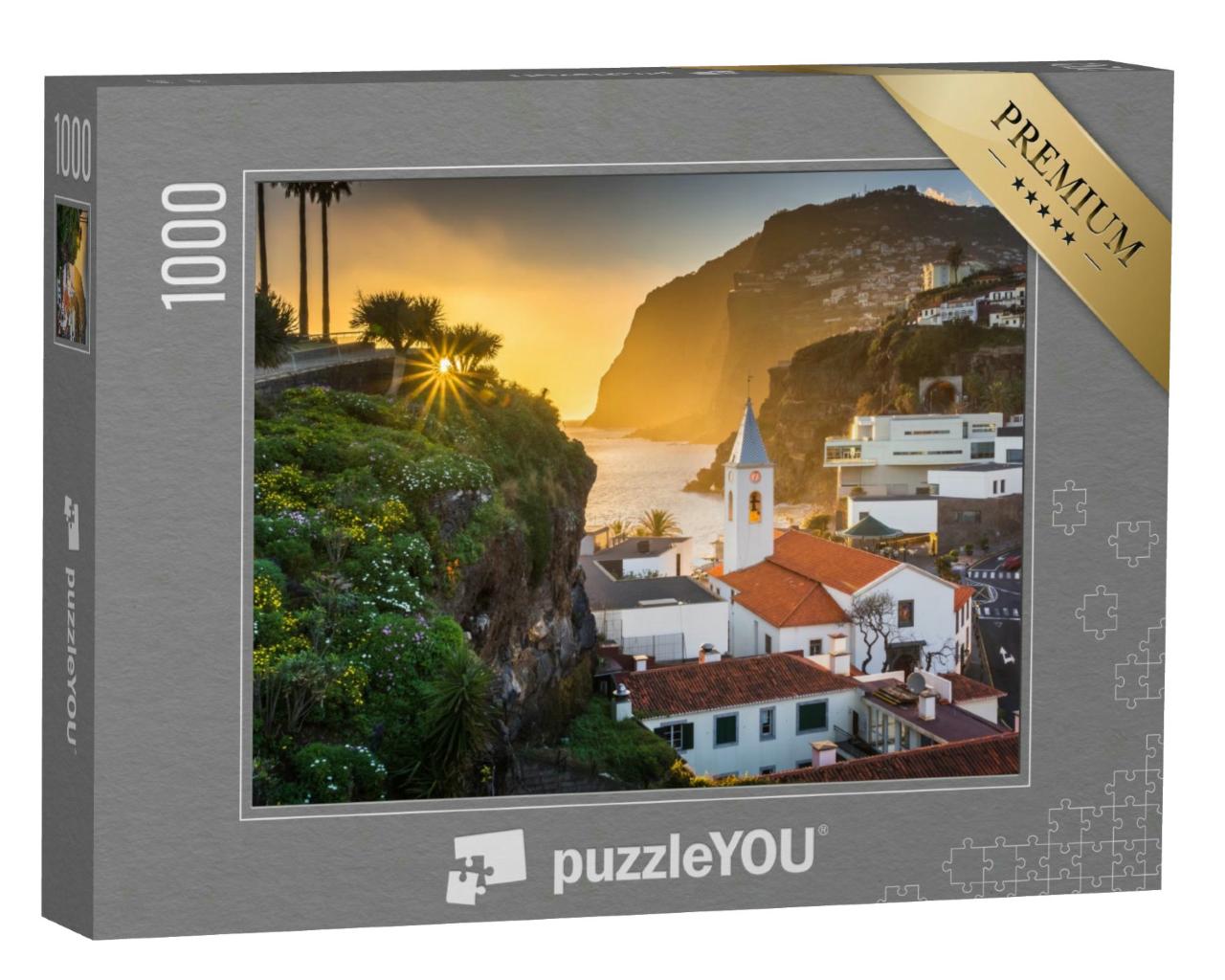 Puzzle 1000 Teile „Sonnenuntergang über Camara de Lobos, Madeira“