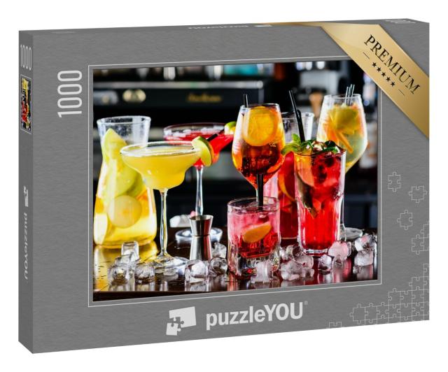 Puzzle 1000 Teile „Auswahl an klassischen Coktails“