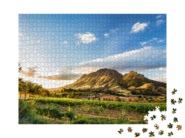 Puzzle 1000 Teile „Weinregion bei Stellenbosch mit Simonsberg, Südafrika“