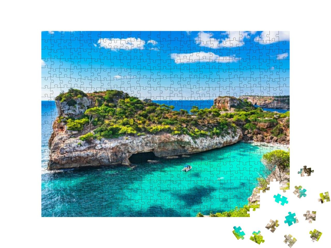 Puzzle 500 Teile „Strand von Mallorca, Spanien, Mittelmeer“