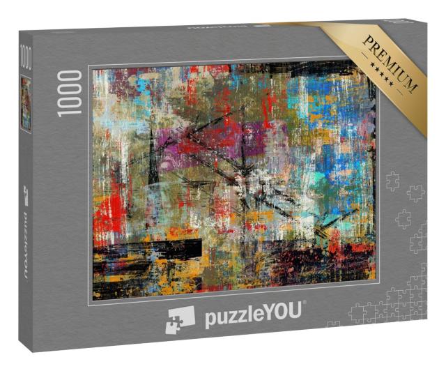 Puzzle 1000 Teile „Handgemalter abstrakter Hintergrund“