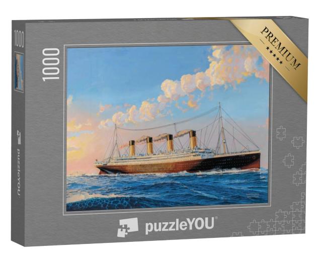 Puzzle 1000 Teile „Titanic Sonnenaufgang am Morgen des 11. April 1912“