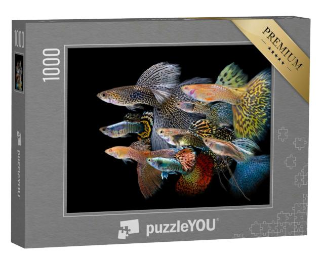 Puzzle 1000 Teile „Unterwasserwelt: Bunte Guppy Fische“