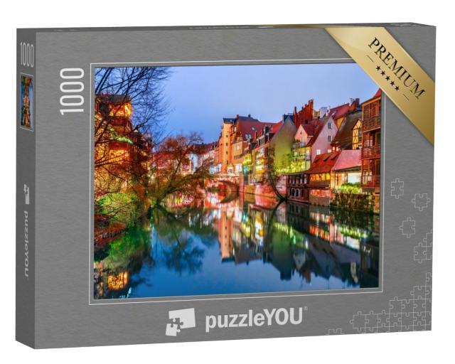 Puzzle 1000 Teile „Historische Altstadt von Nürnberg der Pegnitz, Deutschland“