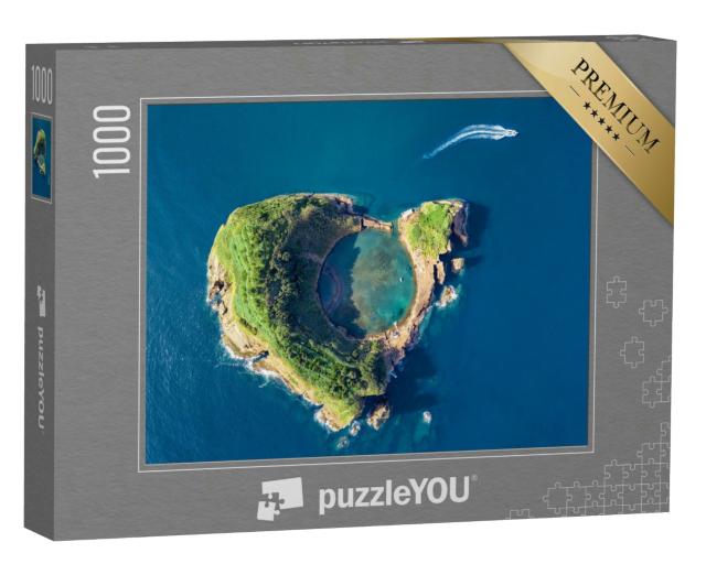 Puzzle 1000 Teile „Vila Franca do Campo, Krater eines alten Unterwasservulkans, Azoren“