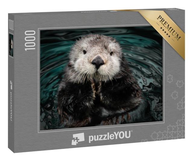 Puzzle 1000 Teile „Seeotter posiert im Wasser“
