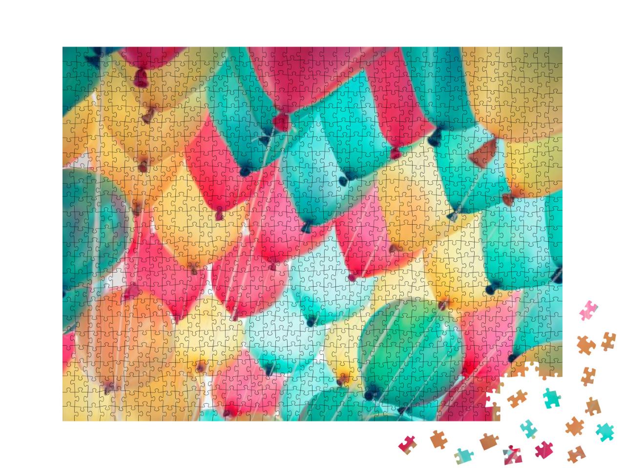 Puzzle 1000 Teile „Bunte Luftballons für fröhliche Partys“