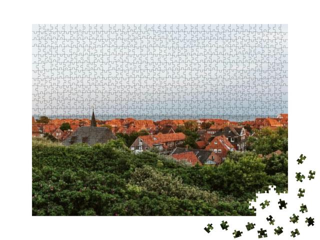 Puzzle 1000 Teile „Blick von den Dünen auf Juist, Ostfriesland, Deutschland“