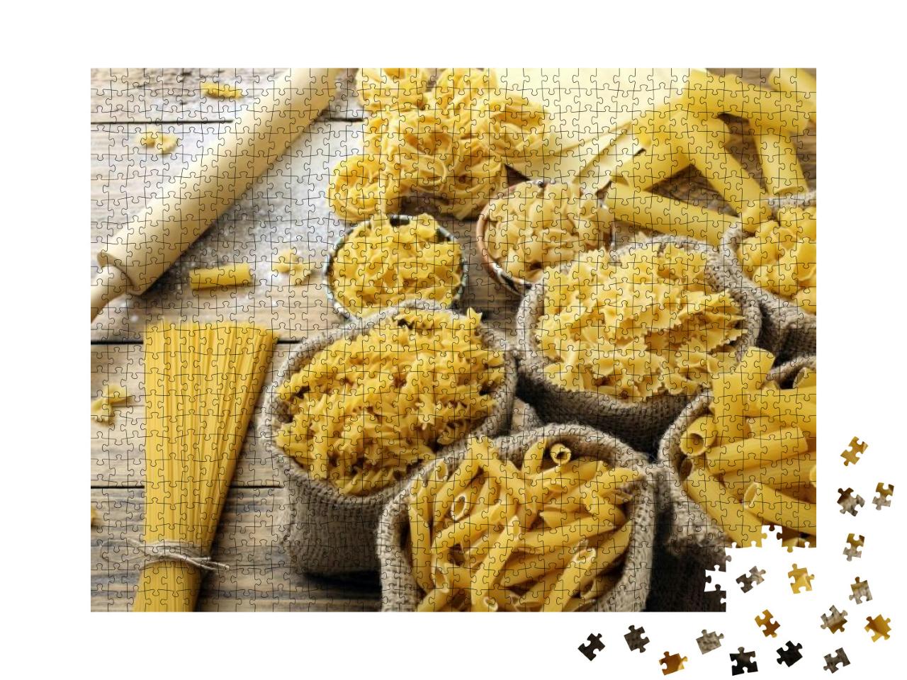 Puzzle 1000 Teile „Köstliche italienische Nudelsorten“