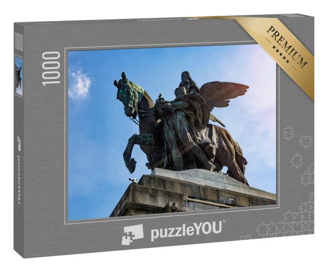 Puzzle 1000 Teile „Kaiser-Wilhelm-Denkmal am Deutschen Eck in Koblenz“