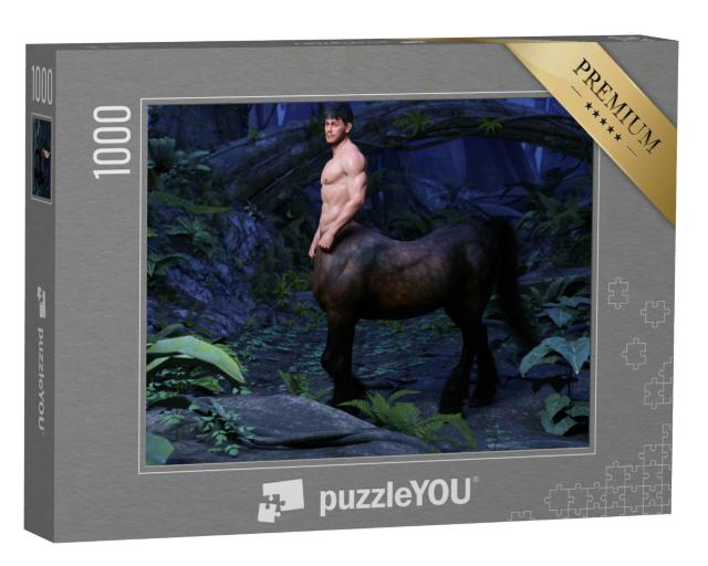 Puzzle 1000 Teile „Digitale Kunst: Porträt eines männlichen Zentauren“