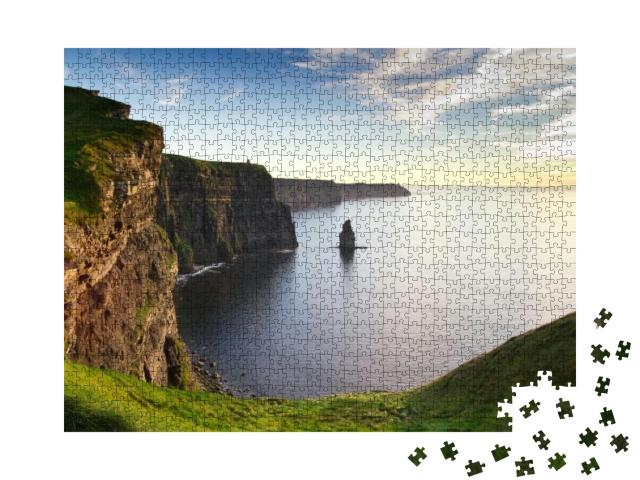 Puzzle 1000 Teile „Cliffs of Moher im stimmungsvollen Sonnenuntergang, Irland“