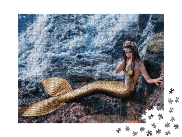 Puzzle 1000 Teile „Fantasy: Verführerische Göttin des Meeres“