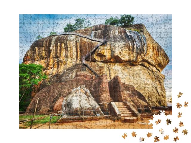 Puzzle 1000 Teile „Panorama vom Weltkulturerbe Sgiriya, Löwenfelsen“