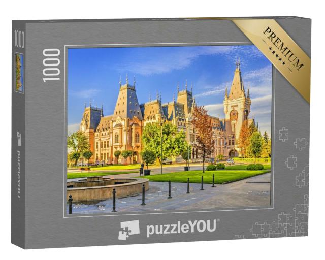 Puzzle 1000 Teile „Kulturpalast auf dem zentralen Platz in der Stadt Lasi, Moldawien, Rumänien“