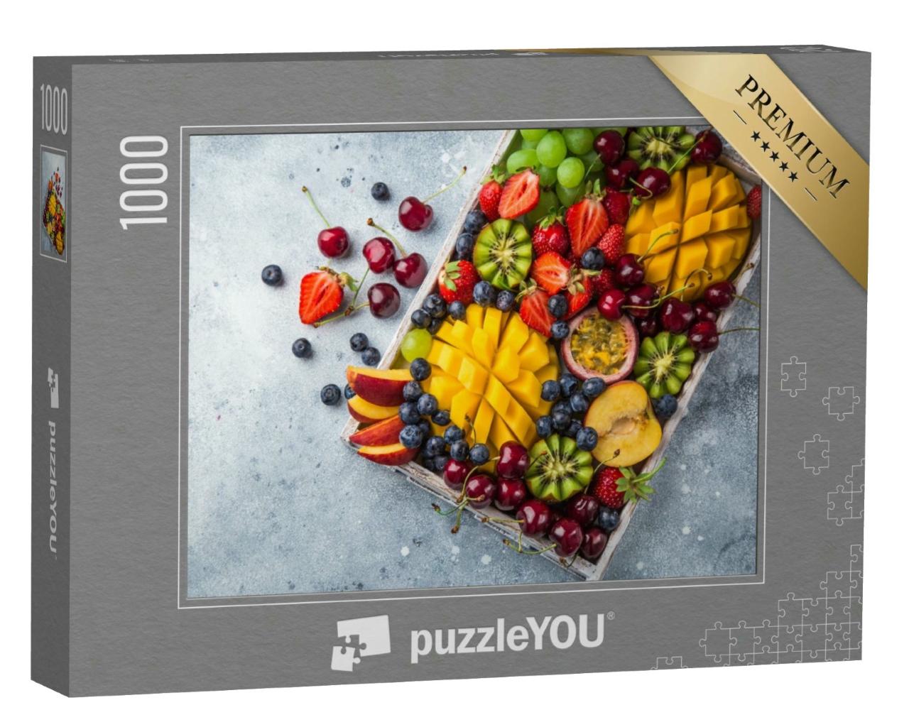 Puzzle 1000 Teile „Mango, Kiwi, Erdbeeren: Früchte und Beeren“