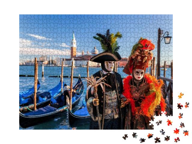 Puzzle 1000 Teile „Karneval in Venedig, Italien“