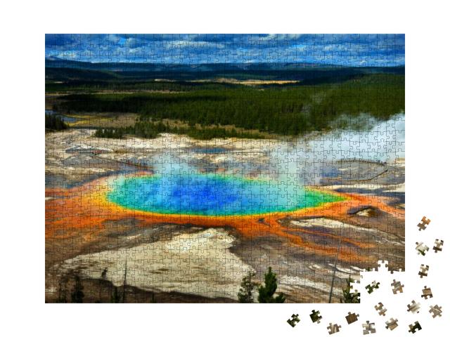 Puzzle 1000 Teile „Grand Prismatic Spring, Yellowstone National Park, USA“