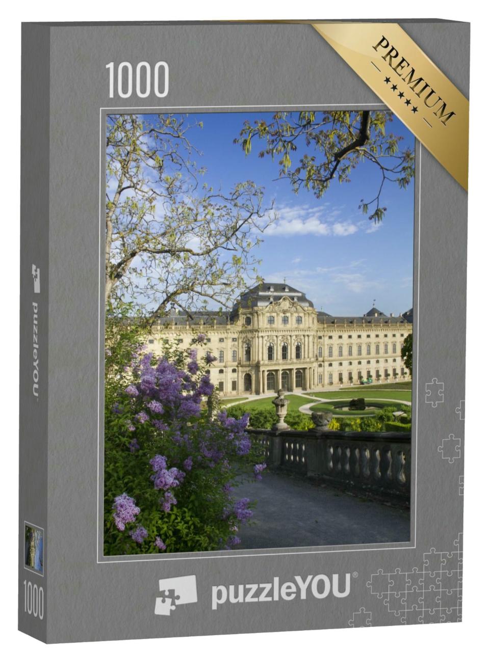 Puzzle 1000 Teile „Schöne Blumen vor der Residenz in Würzburg in Deutschland“