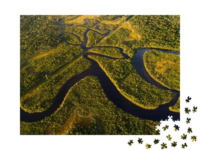 Puzzle 1000 Teile „Vogelperspektive vom Amazona-Regenwald in Brasilien“