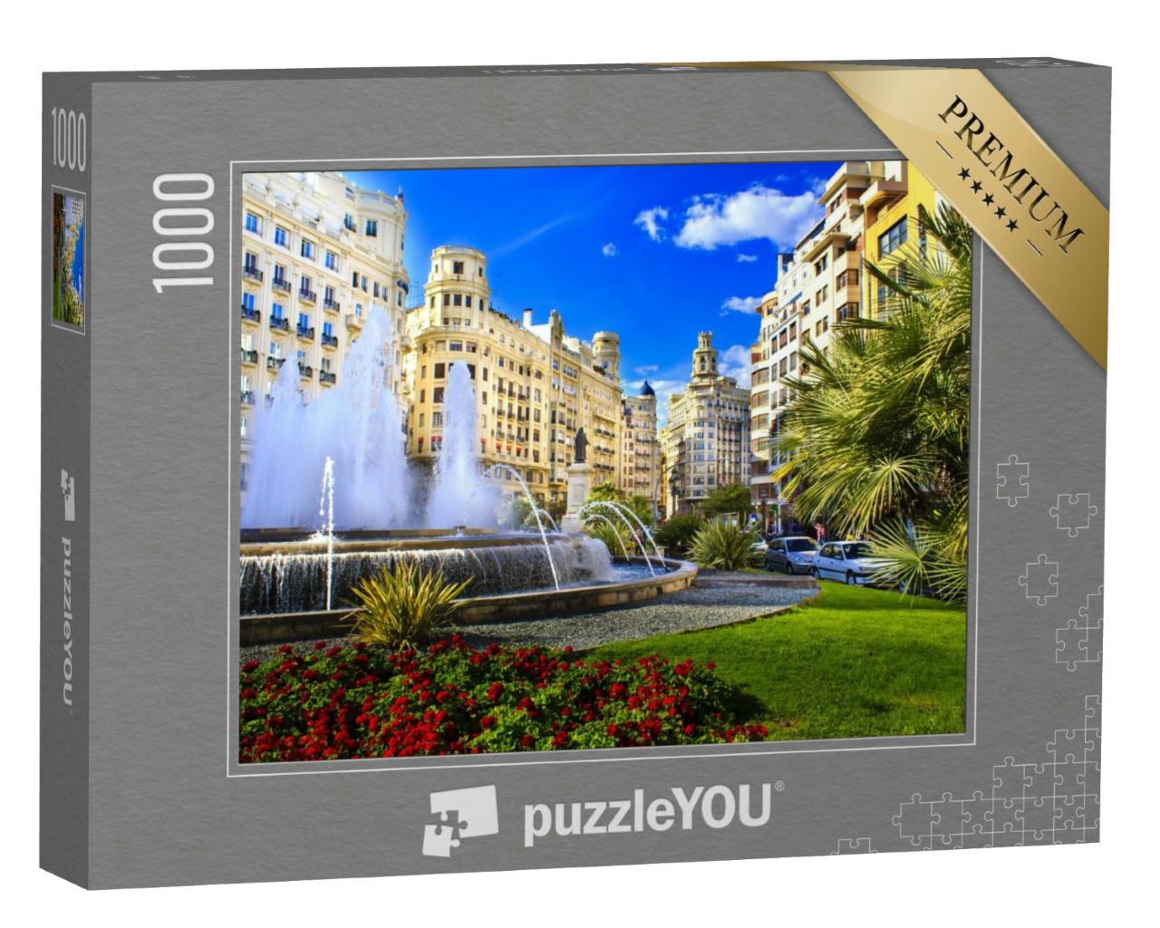 Puzzle 1000 Teile „Valencia, Plaza del Ayuntamiento, Spanien“