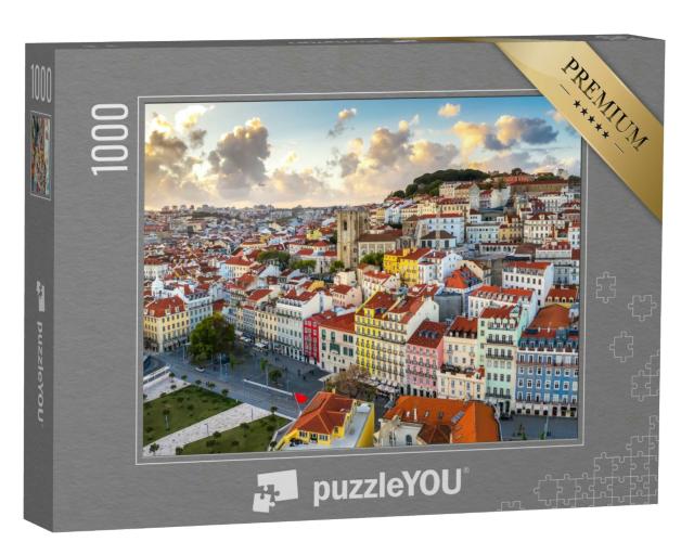 Puzzle 1000 Teile „Altes Stadtviertel Alfama, Lissabon, Portugal“