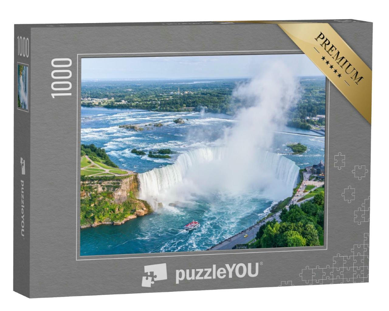 Puzzle 1000 Teile „Niagarafälle Luftaufnahme, Kanadische Fälle, Kanada“