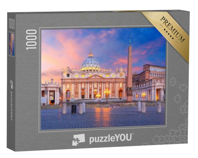 Puzzle 1000 Teile „Sonnenaufgang über der Vatikanstadt in Rom“