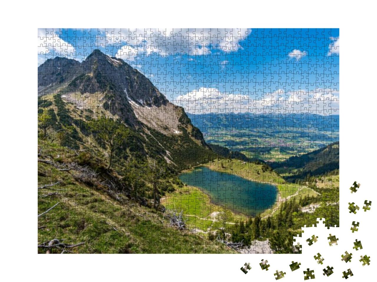 Puzzle 1000 Teile „Entschenkopfübergang mit fantastischem Panoramablick“