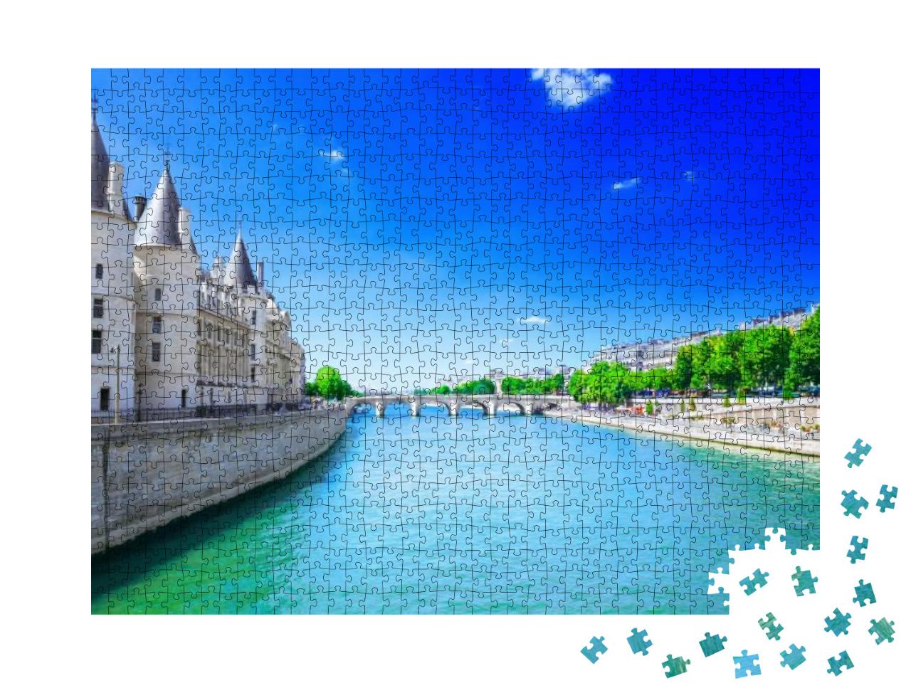 Puzzle 1000 Teile „Die majestätische Seine an der Île de la Cité in Paris“