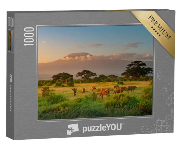 Puzzle 1000 Teile „Morgenstimmung am Killimanjaro“