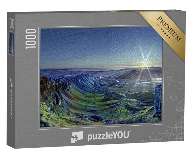 Puzzle 1000 Teile „im Kunst-Stil von van Gogh, Sternennacht - Te Mata Peak - Puzzle-Kollektion Künstler & Gemälde“