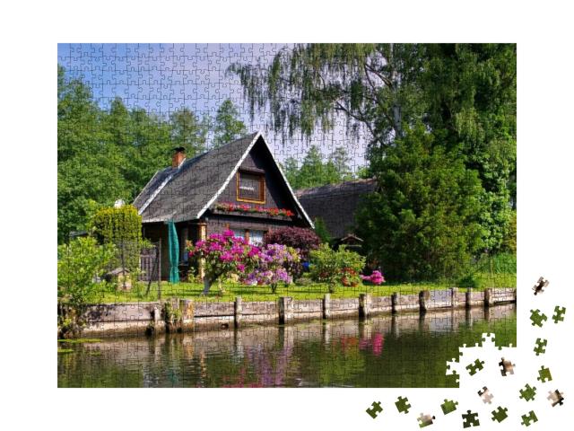 Puzzle 1000 Teile „Spreewaldhaus am Wasser, Brandenburg“