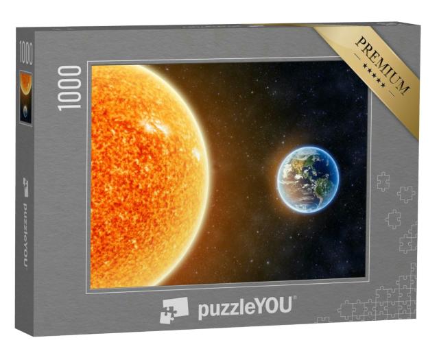 Puzzle 1000 Teile „Erde und Sonne, NASA-Bildmaterial“