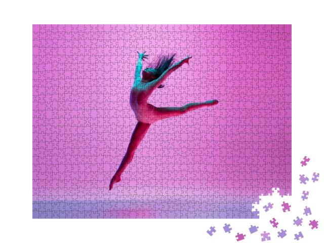 Puzzle 1000 Teile „Spiel mit der Schwerkraft: Eine Balett-Tänzerin“