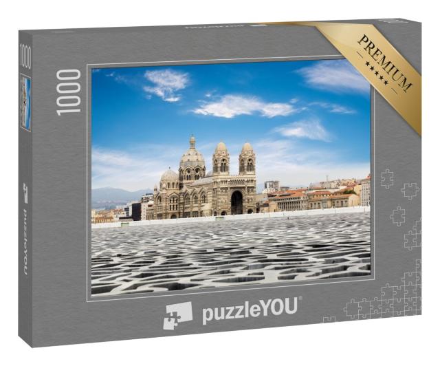 Puzzle 1000 Teile „Cathedral de la Major, Wahrzeichen von Marseille, Frankreich“