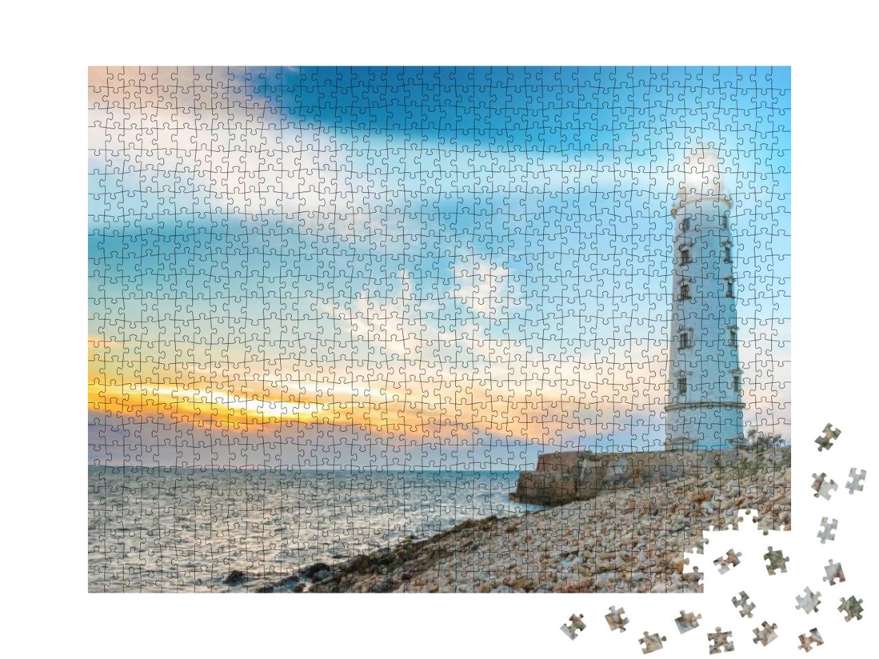 Puzzle 1000 Teile „Suchscheinwerfer am Leuchtturm“