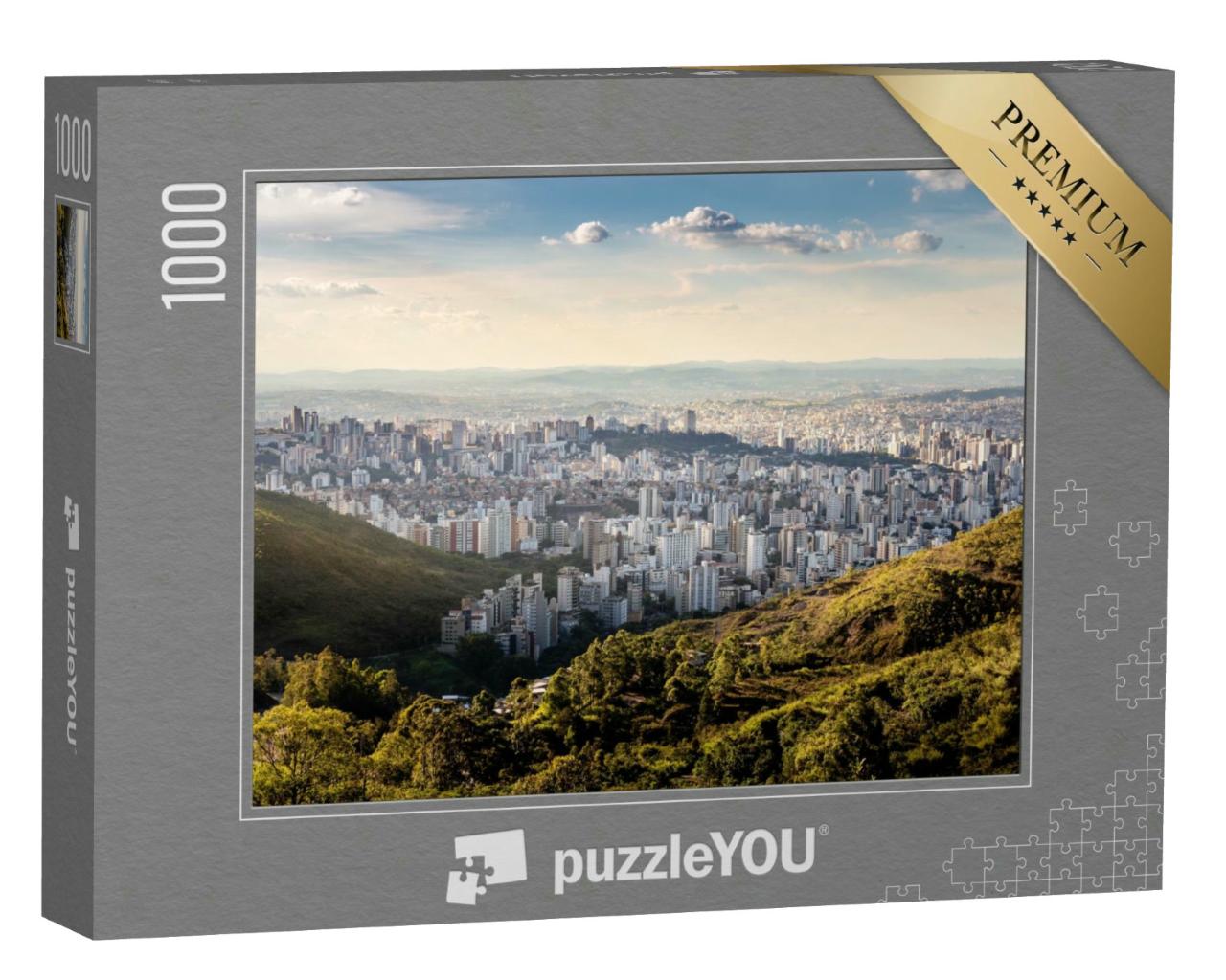 Puzzle 1000 Teile „Ein sonniger Nachmittag in Belo Horizonte, Blick von der Serra do Curral“