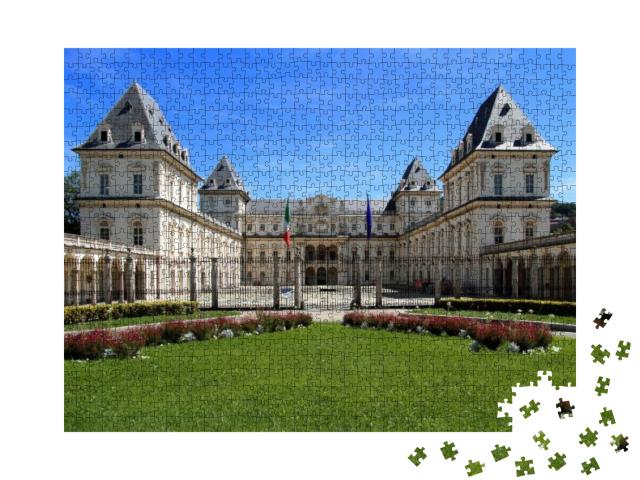 Puzzle 1000 Teile „Das berühmte Schloss Valentino in der Stadt Turin in Italien“