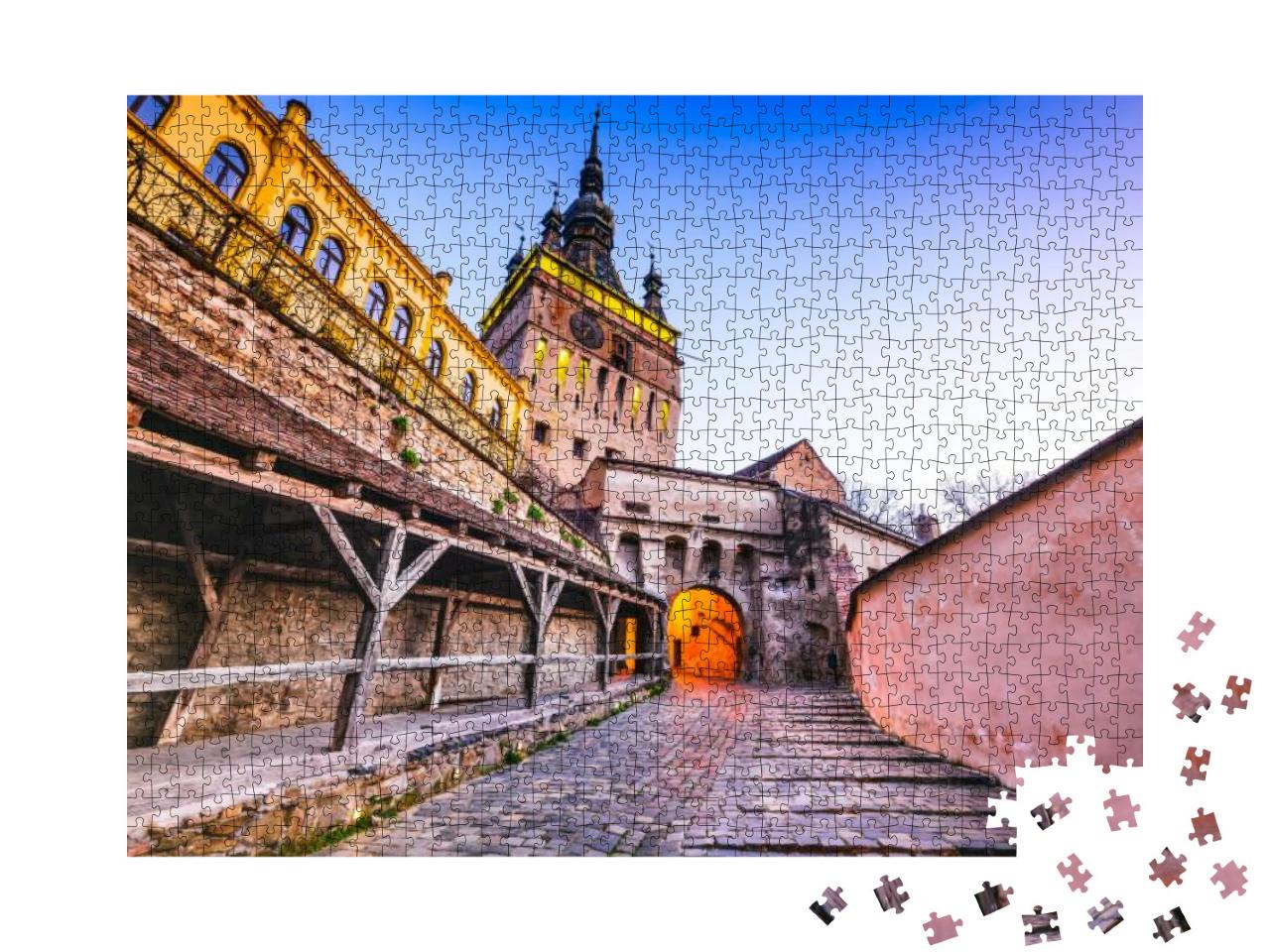 Puzzle 1000 Teile „Sighisoara, Rumänien: Mittelalterlichen Festungsstadt“