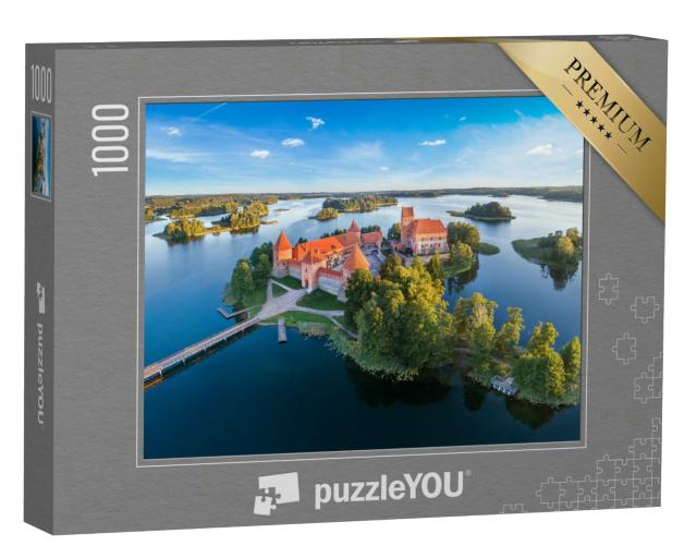 Puzzle 1000 Teile „Burg Trakai: mittelalterliche gotische Inselburg im Galve-See, Litauen“