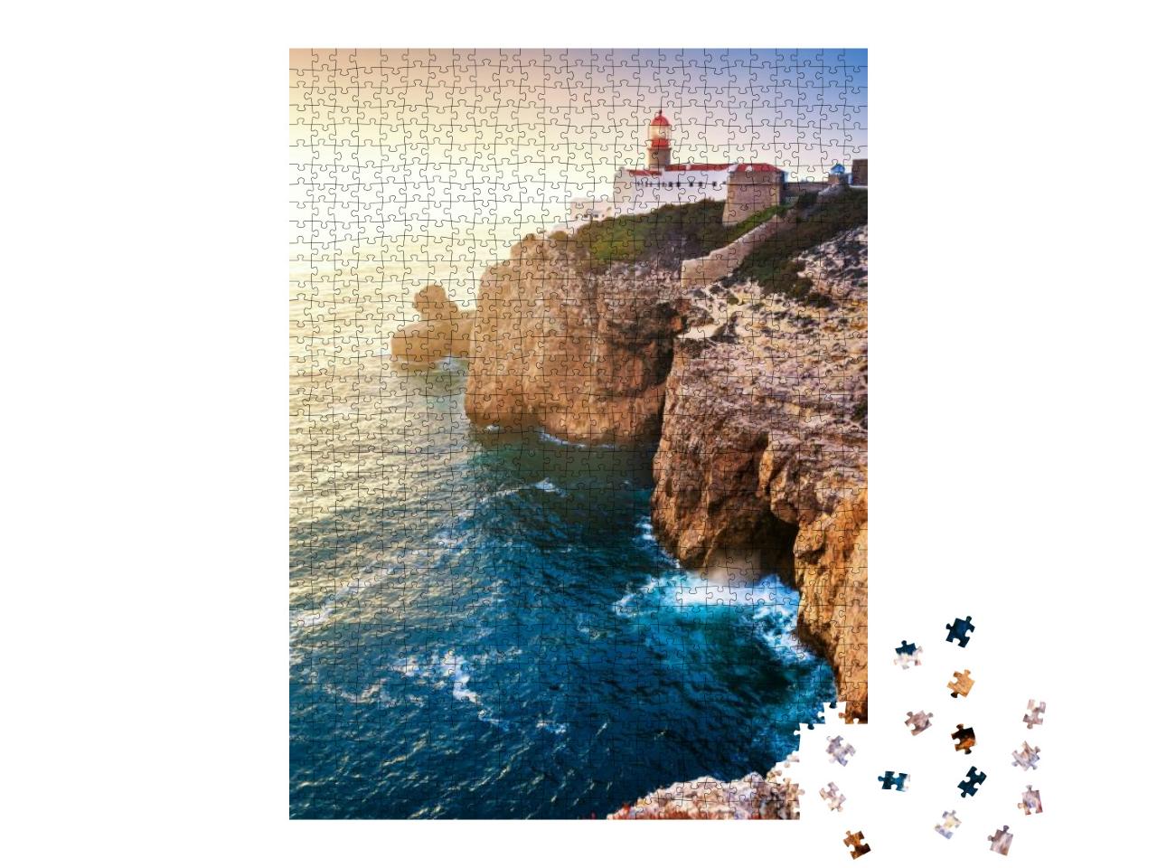 Puzzle 1000 Teile „Leuchtturm am Kap St. Vincent, südwestlichster Punkt Europas, Portugal“