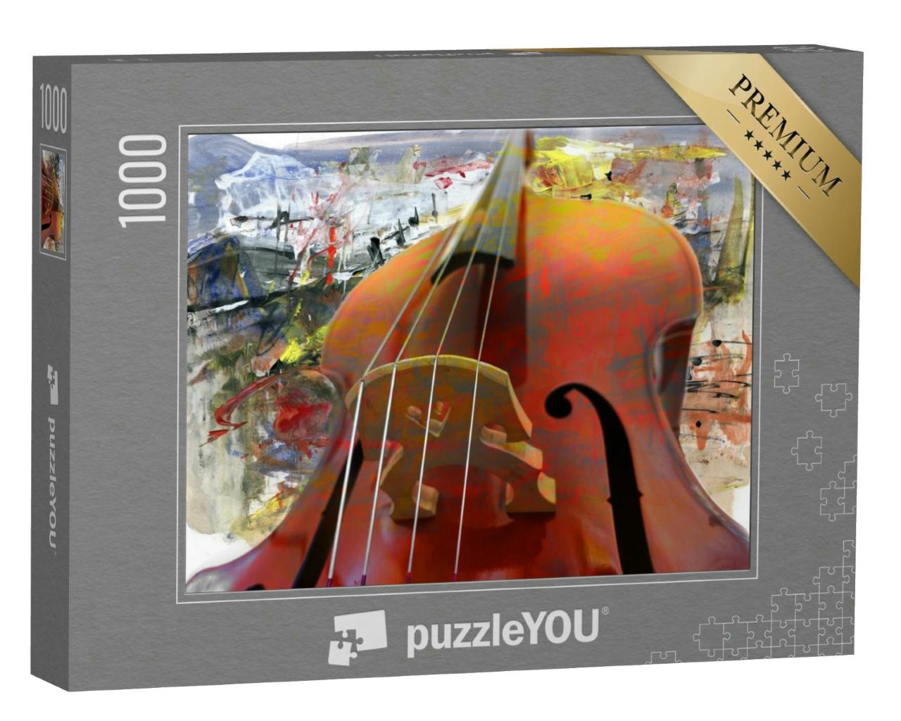 Puzzle 1000 Teile „Kunst in Acryl: Ein Saiteninstrument“