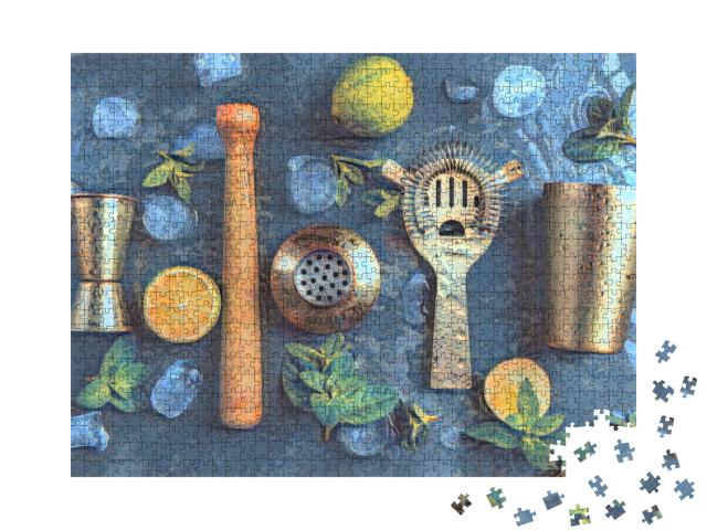 Puzzle 1000 Teile „im Stil von Paul-Cezanne - Cocktails - Puzzle-Kollektion Künstler & Gemälde“