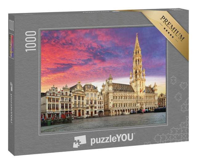 Puzzle 1000 Teile „Brüssel, Belgien: Grand Place im schönen Sonnenaufgang“